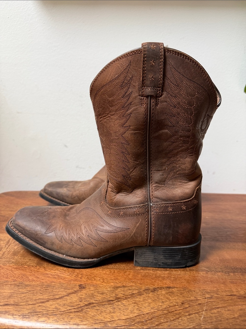 Ariat Youth Honor Western Brown Leather Cowboy Boots